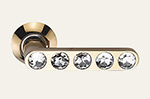 Коллекция дверных ручек Sillur Sillur 200 золото кристаллы 